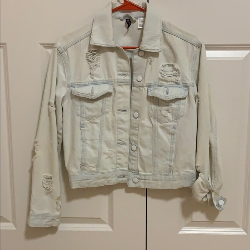 distressed denim jacket